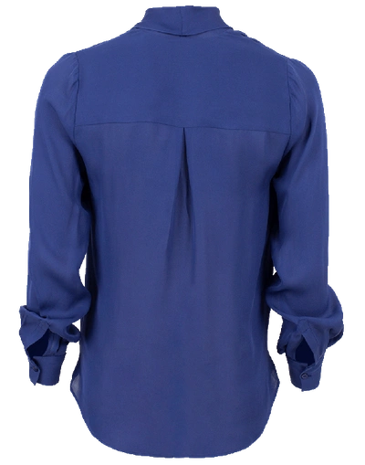 Shop L Agence Mariposa Blouse In Marina