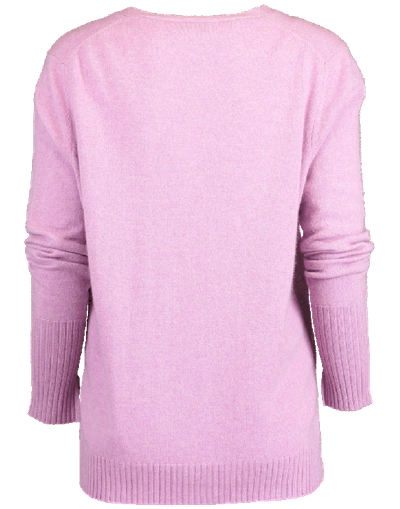 Shop Allude V-neck Cardigan In Lilac