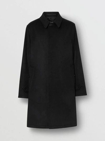 Shop Burberry Cashmere Car Coat In Navy