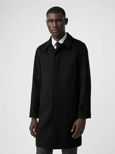Shop Burberry Cashmere Car Coat In Navy