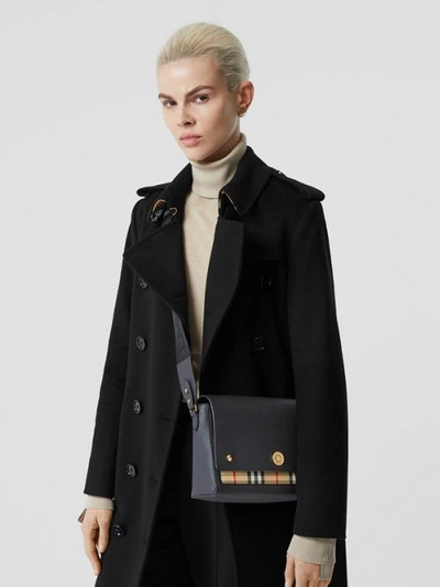 Burberry Mini Leather Shoulder Bag In Black