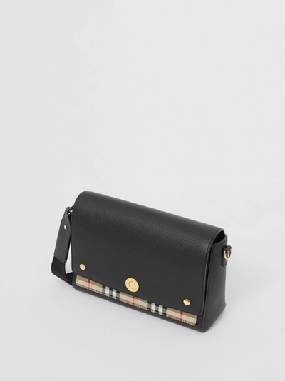 Burberry Mini Leather Shoulder Bag In Black