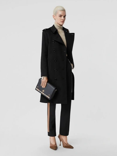 Burberry Mini Leather Shoulder Bag In Black