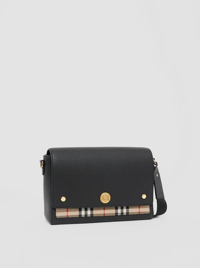 Burberry Mini Leather Shoulder Bag In Black