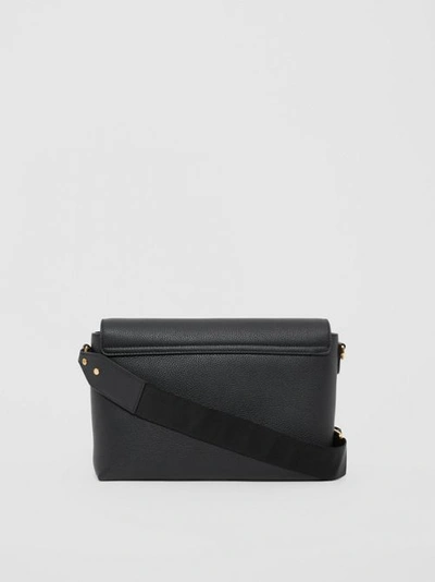 Burberry Mini Leather Shoulder Bag In Black