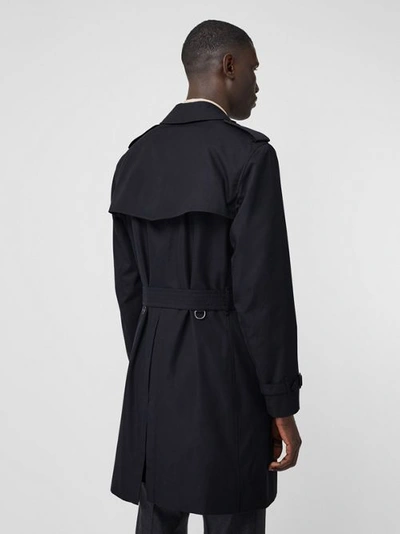 Shop Burberry The Midlength Kensington Trench Coat In Midnight