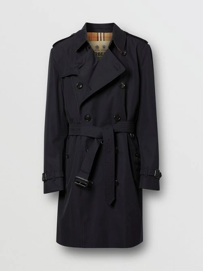 Shop Burberry The Midlength Kensington Trench Coat In Midnight