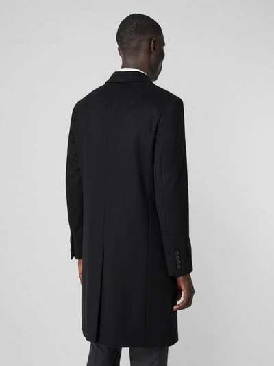 Shop Burberry Wool Cashmere Tailored Coat In Black