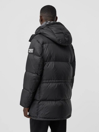 Burberry Lockwood Longline Puffer Jacket In Black | ModeSens