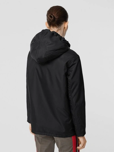 Shop Burberry Detachable Hood Econyl® Jacket In Black