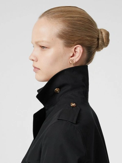 Shop Burberry The Short Islington Trench Coat In Black