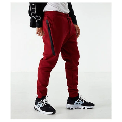 Shop Nike Men's Tech Fleece Jogger Pants In Red
