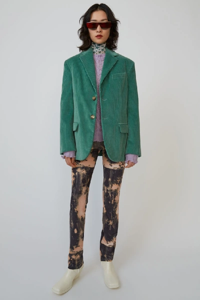 Shop Acne Studios Boxy Fit Blazer Dusty Green