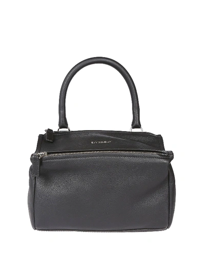 Shop Givenchy Pandora Black Grained Leather Small Bag