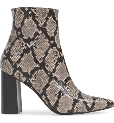 Shop Jeffrey Campbell Raven Bootie In Snake Print Leather