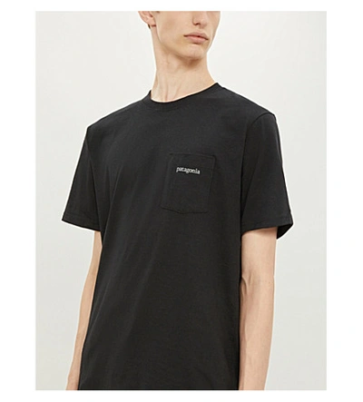 Shop Patagonia Responsibili-tee Logo-print Jersey T-shirt In Black