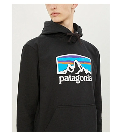 Shop Patagonia Horizons Uprisal Cotton-blend Jersey Hoody In Black