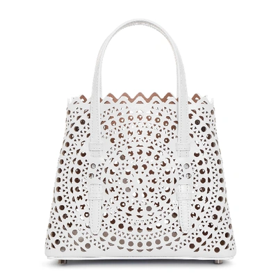 Shop Alaïa Mina Mini New Vienne White Tote