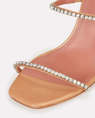 Shop Amina Muaddi Gilda Crystal-embellished Sandals