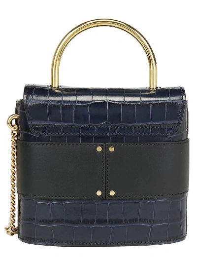 Shop Chloé Small Abylock Padlock Bag In Full Blue