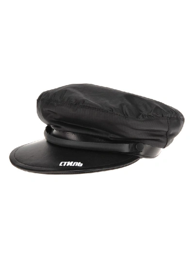 Shop Heron Preston Ctnmb Hat In Black White