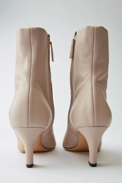 Shop Acne Studios Curved Heel Boots Dusty Pink