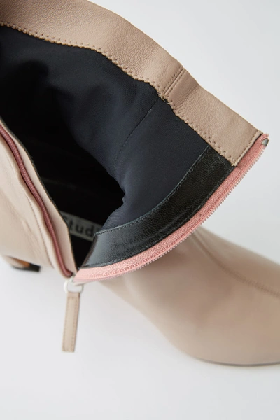 Shop Acne Studios Curved Heel Boots Dusty Pink