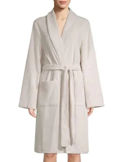 Shop Hanro Plush Wrap Robe In Beige