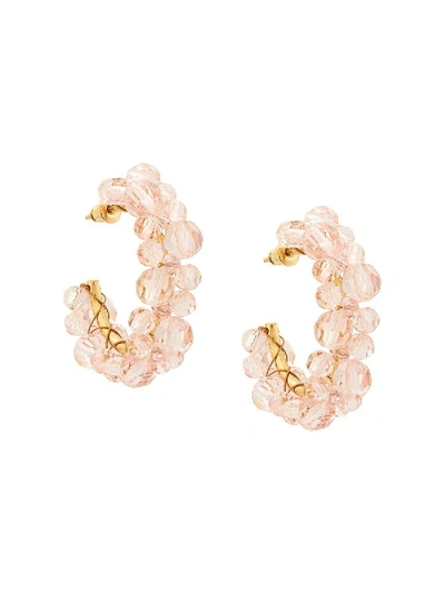 Shop Simone Rocha Small Pink Wiggle Hoops