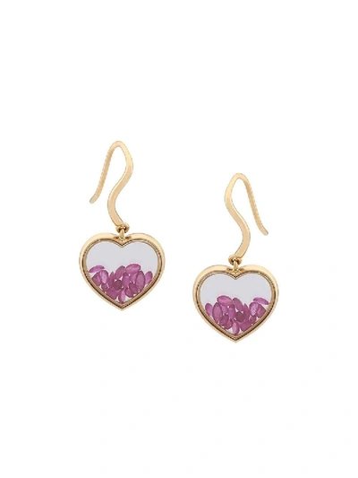 Shop Aurelie Bidermann 'chivor' Ruby Heart Earring