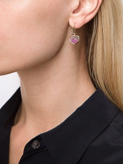 Shop Aurelie Bidermann 'chivor' Ruby Heart Earring