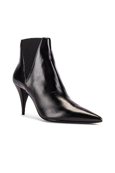 Shop Saint Laurent Kiki Chelsea Booties In Black