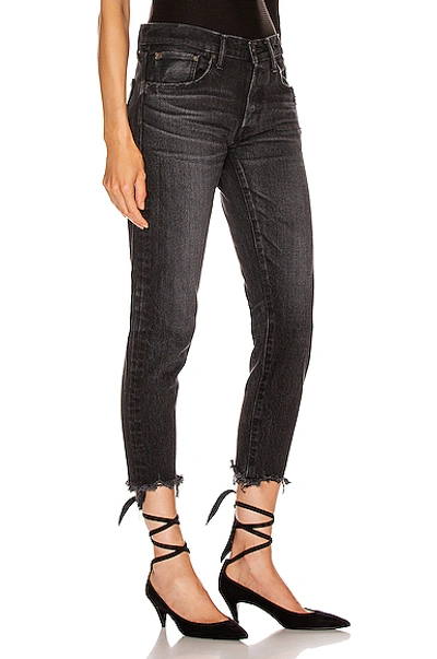 Shop Moussy Vintage Staley Tapered Straight Leg In Black