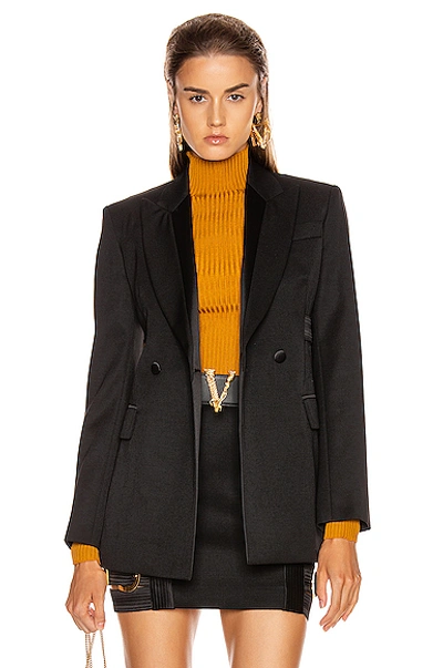 Shop Versace Tailored Jacket In Black