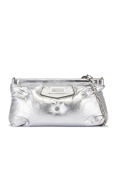 Shop Maison Margiela Glam Slam Chain Crossbody Bag In Metallic Silver