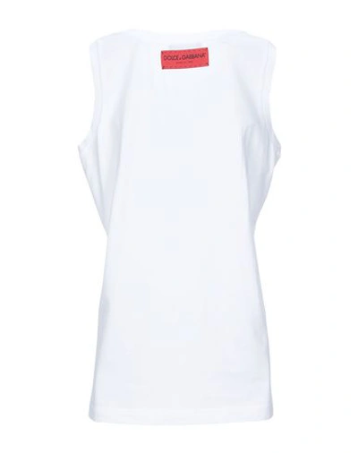 Shop Dolce & Gabbana Woman T-shirt White Size 0 Cotton, Glass, Brass, Polyester, Silk