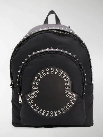 Shop Moncler Leather Backpack In Black