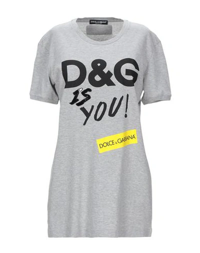 Shop Dolce & Gabbana T-shirts In Grey