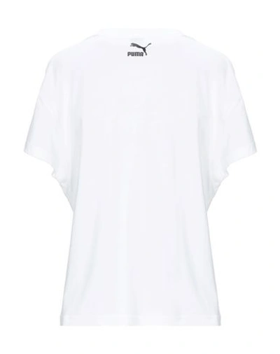 Shop Puma Woman T-shirt White Size S Cotton, Modal, Elastane