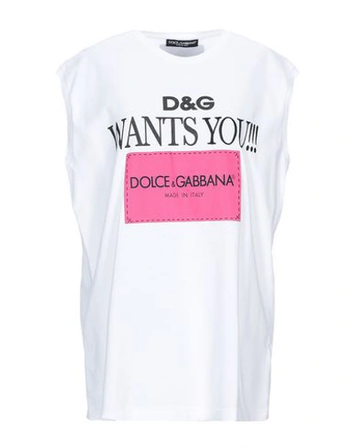 Shop Dolce & Gabbana Woman T-shirt White Size 2 Cotton