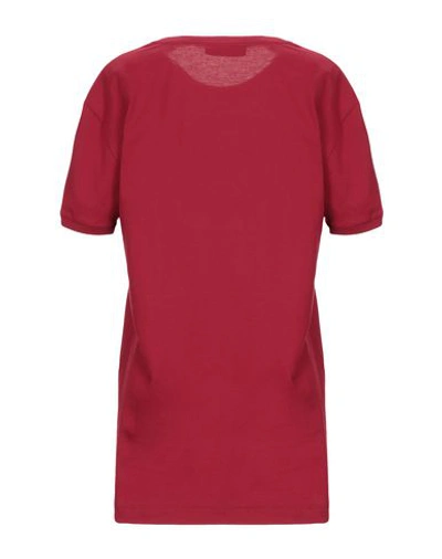 Shop Dolce & Gabbana Woman T-shirt Red Size 0 Cotton, Polyester, Elastane, Polyamide, Metallic Fiber