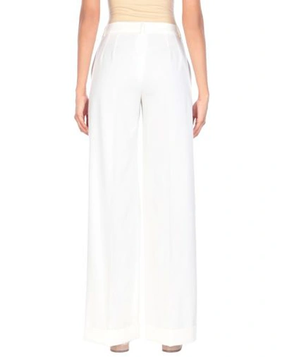 Shop Dolce & Gabbana Woman Pants Ivory Size 12 Virgin Wool, Polyamide, Elastane In White