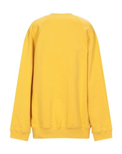 Shop Alberta Ferretti Woman Sweatshirt Ocher Size M Cotton In Yellow