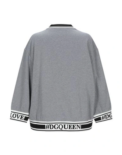 Shop Dolce & Gabbana Woman Sweatshirt Grey Size 2 Cotton, Wool, Acrylic, Viscose, Polyester