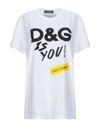 Shop Dolce & Gabbana T-shirts In White