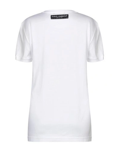 Shop Dolce & Gabbana Woman T-shirt White Size 0 Polyester, Viscose, Metallic Polyester (mp)