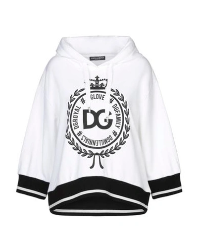 Shop Dolce & Gabbana Woman Sweatshirt White Size 6 Cotton