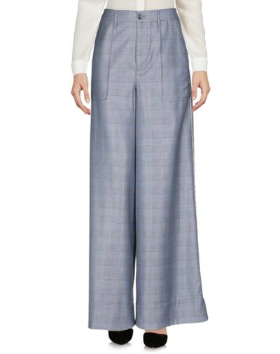 Shop Ganni Woman Pants Blue Size 4 Silk, Wool