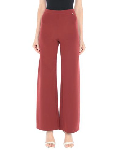 Shop Blugirl Folies Blugirl Blumarine Woman Pants Burgundy Size 6 Polyester, Elastane In Red