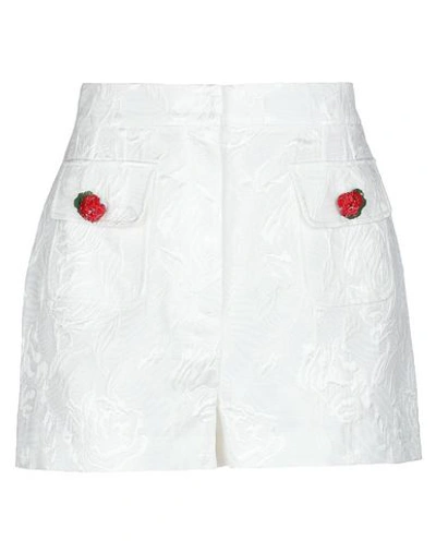 Dolce & Gabbana Woman Shorts & Bermuda Shorts White Size 8 Cotton, Silk, Viscose In White
